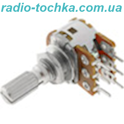 100K0 резистор здвоєнний змінний лінійна характеристика L=20mm
