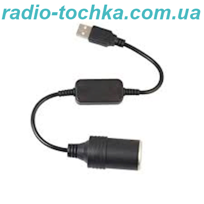 Адаптер перетворювач з 5V USB на 12V прикурювач автомобіля