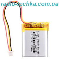 Акумулятор 60 25 35 Li-Po 3.7V 600mAh без плати захисту 6.0х25х35мм три виводи