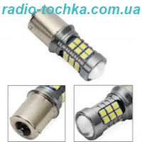 Автолампа GS 12V-24V 1156 2835 27SMD Сanbus Одноконтактна (аналог лампи R5W/R10W/P21W) Білий