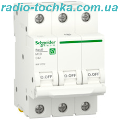 Автоматичний вимикач 6kA 3P 32A C, Resi9 Schneider Electric R9F12332