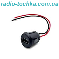 Гніздо на корпус USB Type-C 2pin з дротом із засувкою