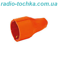 Гніздо штепсельне iз заземленням 16А 250V помаранчеве