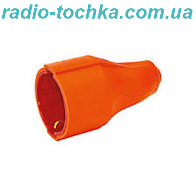 Гніздо штепсельне iз заземленням 16А 250V помаранчеве