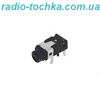 Гніздо стерео EJ-3503 (PJ-321) 3.5мм чорне
