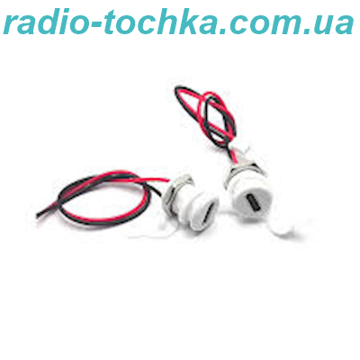 Гніздо USB TYPE-C 2pin (врізне) з різьбовою гайкою та заглушкою