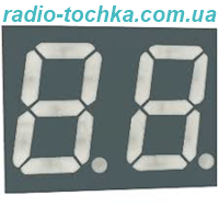 Індикатор 2 розряди 0.36" зелений катод KL-3621g-ASG сірий фон