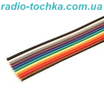 Кабель-шлейф плоский кольоровий крок 0.127мм 28 AWG (1м)
