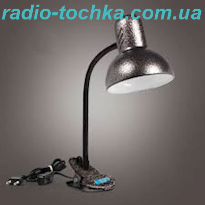 Настільна лампа з прищіпкою LOGA LIGHT L-122 Старе срібло