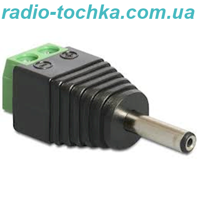 Розєм живлення 3.5/1.35мм штекер з клемною колодкою під гвинт 2A 250V