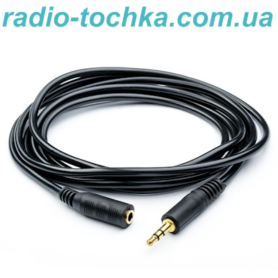 Шнур штекер 3.5 (jack) стерео х гнiздо 3.5 (jack) стерео 1.5м GOLD