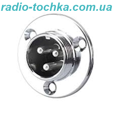 Штекер гарнітурний GX20 3pin фланець на корпус D=20мм