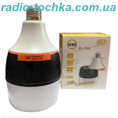 Світлодіодна лампа UXI на акумуляторі під цоколь Е27 30W