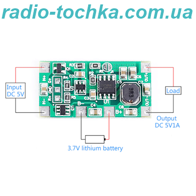 UPS Модуль безперебійного живлення 5V 1A, заряджання 18650 4.2V 3А