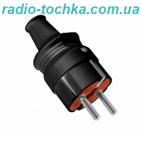 Вилка RIGHT HAUSEN STANDARD пряма з/з чорна HN-021092 (25шт)