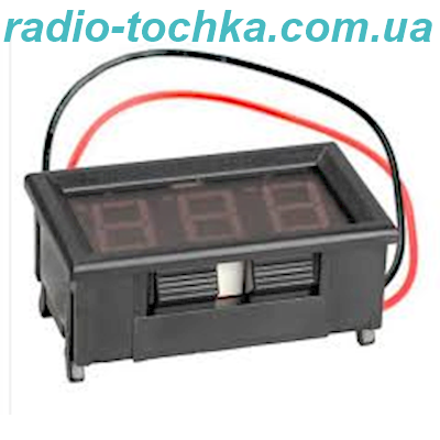 Вольтметр АC 100-400V синій 0.56" в корпусі два вивода