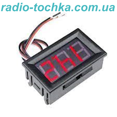 Вольтметр DC 4.5-30V червоний 0.56" у корпусі три виводи