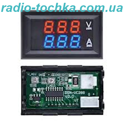 Вольтметр DC0-100V червоний + амперметр DC0-50A синiй (без шунта)