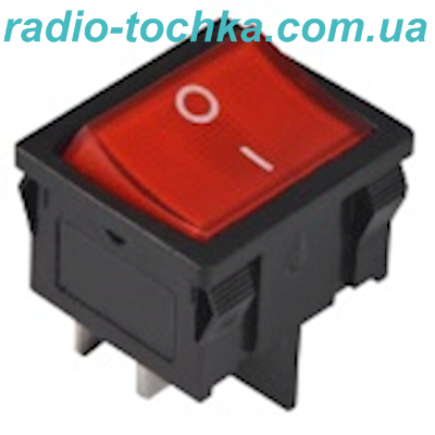 1-2 Вимикач 2гр.(4pin) KCD1-201n-6 6A 250VAC 22x20