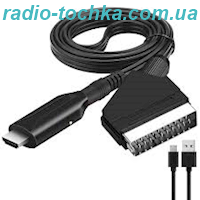 Адаптер-конвертер шт.SCART in шт.HDMI + шнур USB x microUSB