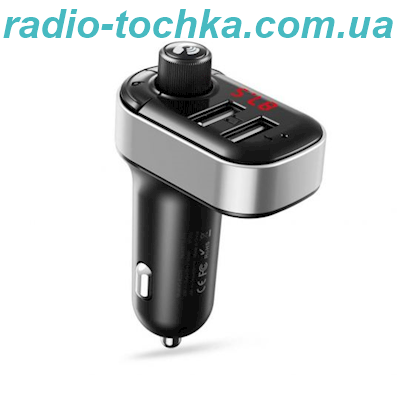 АЗП XO BCC10 FM-модулятор 3,1A/PD/2USB/LC/Bluentooth/TF card biack