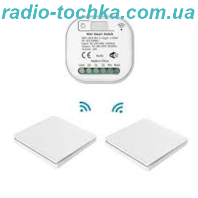 Бездротовий вимикач світла 1 Receiver 2 Swittch Tuya Smart WiFi Switch RF 433MHz Smart Life A