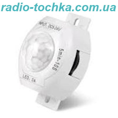 Датчик руху, DC 5V-24V, 3A, 120°, до 5 метрів, регулювання часу