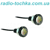 Денні ходові вогні DRL 3030 4SMD 3W 12V 18mm на болтах, Синiй