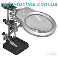 Держатель "третья рука" MG16129A с подсветкой + подставка под паяльник