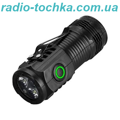 Фонарик MINI 3LED 5W с клипсой и Type-C