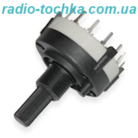 Галетний перемикач RTS-1-2P-20VP 2P6T L=20mm