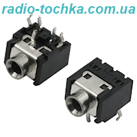 Гніздо 3.5 стерео (5pin) PJ-306 на плату з відключенням