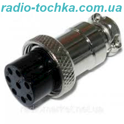 Гнiздо гарнiтурне MIC339 9pin на кабель D=16мм