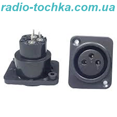 Гніздо на корпус XLR 3pin пластикове
