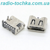 Гніздо USB Type-C 6pin кутове CN-56-01