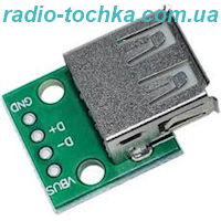 Гніздо USBA на платі під розпаювання