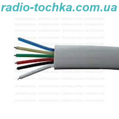 Кабель телефонний лінійний 6-х жильний білий
