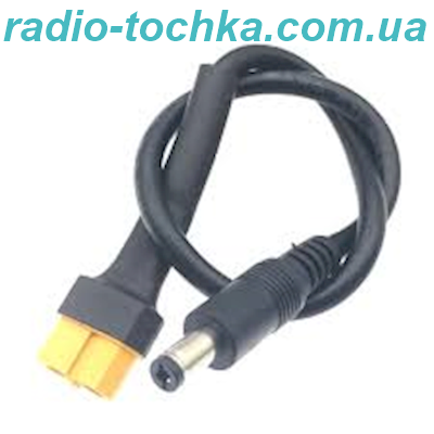 Кабель XT60 Female 20 см на DC 5.5 x 2.1mm для зарядки 18AWG