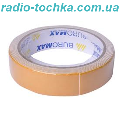 Клейка стрічка двостороння на пінній основі 12мм x 3мм 5м