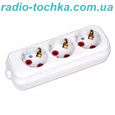 Колодка 3-и гнiзда iз з/к 16А HOROZ