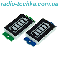 LED індикатор рівня заряду батареї 18650 Li-ion 2S 8,4V синій