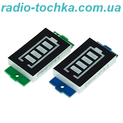 LED індикатор рівня заряду батареї 18650 Li-ion 6S 25,2V синій