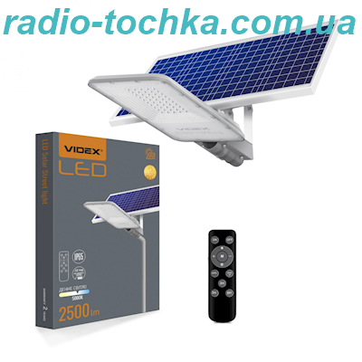 LED вуличний ліхтар автономний VIDEX 30W 5000K