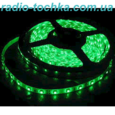 Лента светодиодная зеленая PLCC 3528 60шт./м 0.4A/м 12V 4.8W  IP20
