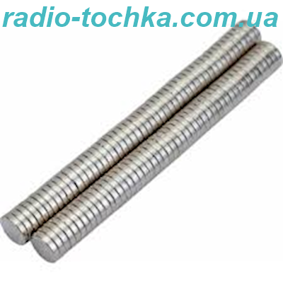 Магніт NdFeB диск/циліндр D5x1.5мм (300г)