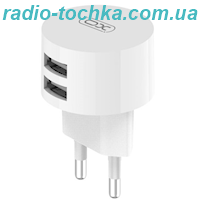 МЗП  XO L62 2USB/ 2.4A + Data Cable USB to Micro white
