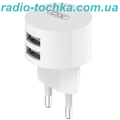 МЗП  XO L62 2USB/ 2.4A + Data Cable USB to Micro white