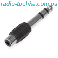 Перехiдник гн.RCA x шт.6.3 стерео пластик