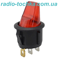 Перемикач клавішний KCD1-101N-10 з підсв ON-OFF 3pin