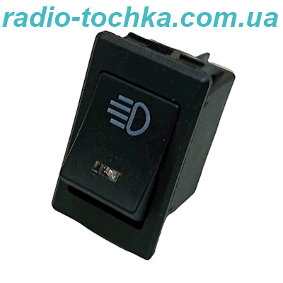 Перемикач клавішний широкий ASW-17D, 4pin, ON-OFF, синій
